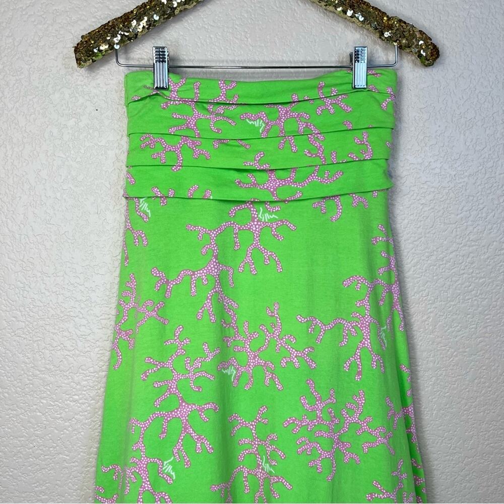 Lilly Pulitzer • Petula Strapless Maxi Dress Coral Me Crazy - Picture 5 of 12